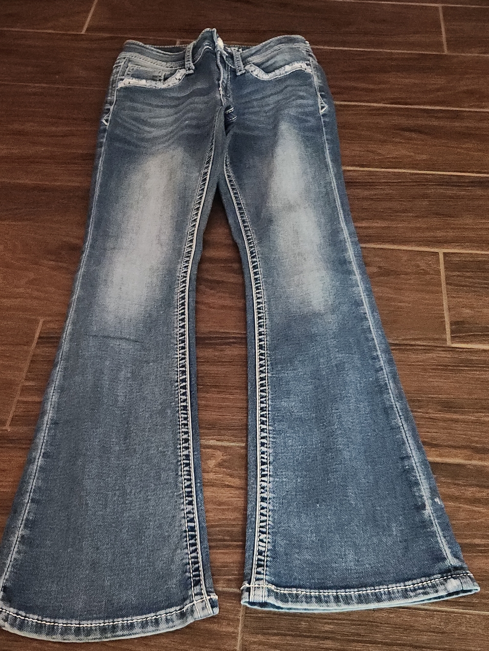 Grace in LA Girls Blue Flared Jeans